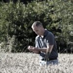Mr Pobel in his wheat fields
